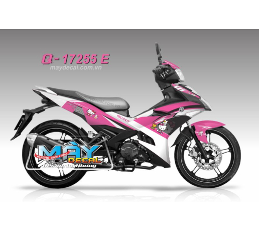 Q 17255 E - EX 150 hello kitty meo cat hong pink trang white hoat hinh cartoon