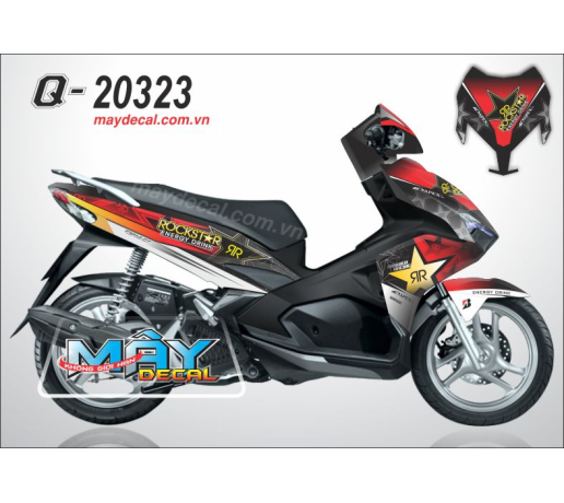 Q 20323 AB 2016 trang do den red black white logo rockstar enegry drink ngoi sao 