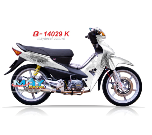 Q 14029 K - WAVE ca chep hoa rong dragon long xam TRANG DEN black white