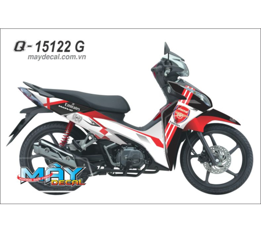 Q 15122 G WAVE RSX trang do den red white black arsenal bong da banh clb football club cau lac bo
