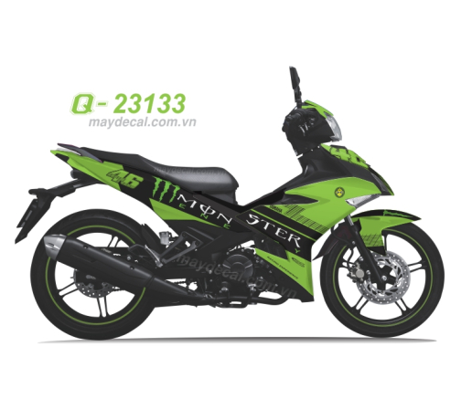 Q 23133 - Ex 150 Monster den black xanh la green trang white ene 46 ca soc 