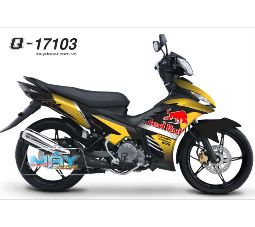 Q 17103 EX 2012, red bull, brembo, motul, michelin, vang yellow den black xe dan decal trang tri