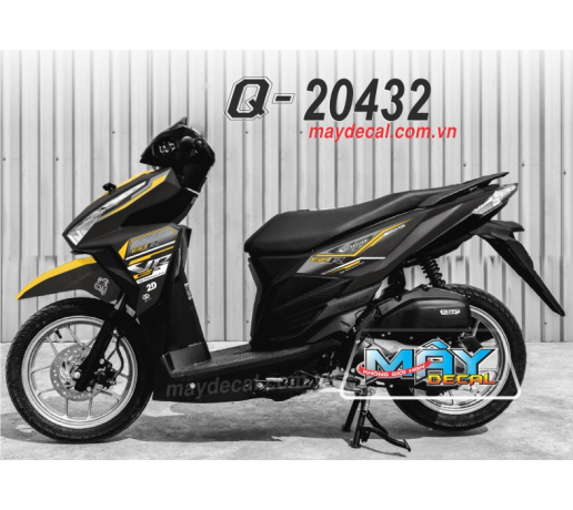 Q 20432 CLICK VARIO DEN BLACK VANG YELLOW VR 150R CHI LINE 