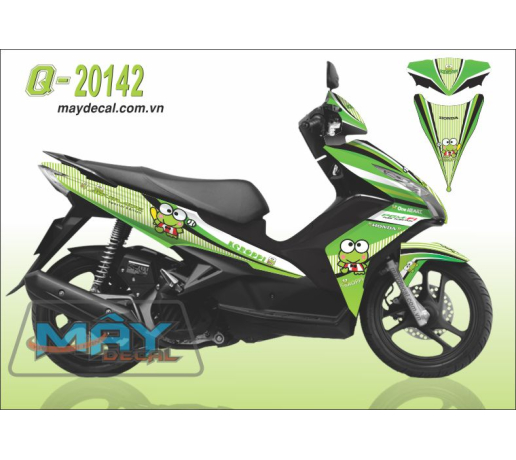 Q 20142 air blade 2013 ech xanh kawa green trang white hoat hinh