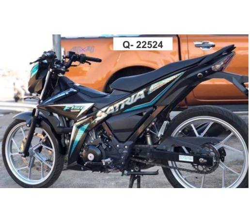 Q- 22524 RAIDER FI CHU SATRIA SOC CHEO CARO DEN BAC XANH