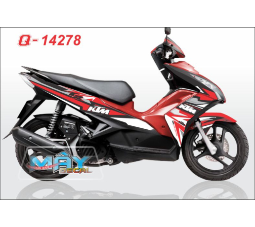 Q 14278 air blade do den black red ktm cr trang white