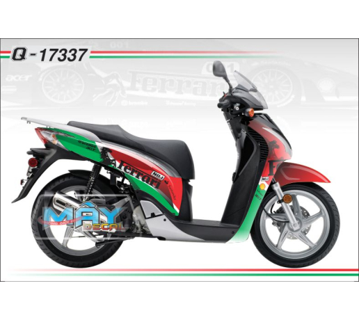 Q 17337 SH ferrari ngua horse do red xanh la green trang white
