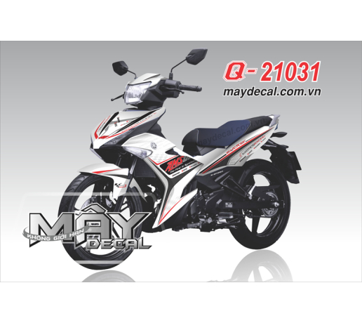 Q 21031 EX 150 ams logo duong net line trang white chi