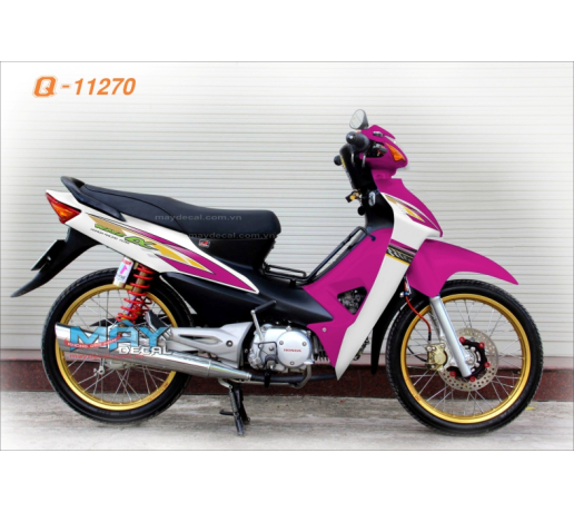 Q 11270 WAVE tem roi duong net line hong pink trang white