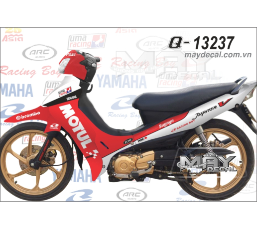 Q 13237 JUPITER MX motul trang white do red logo