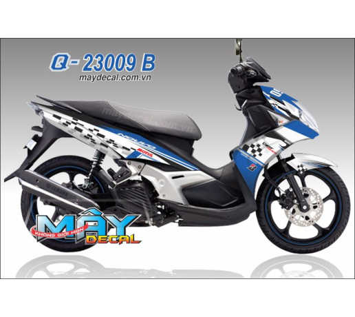 Q 23009 B Nouvo 5 Dirt Rider trang xanh gp white blue caro den black