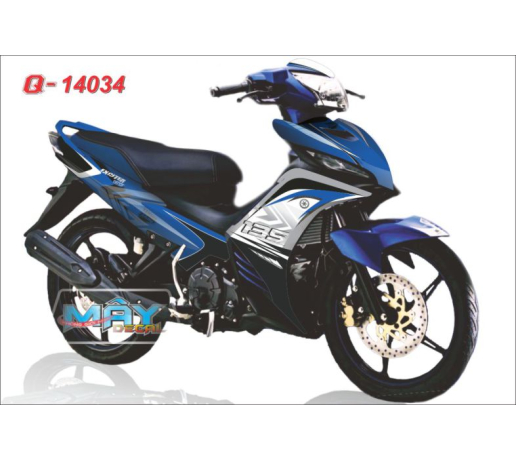 Q 14034 exciter xanh gp trang blue white 135 soc duong net line