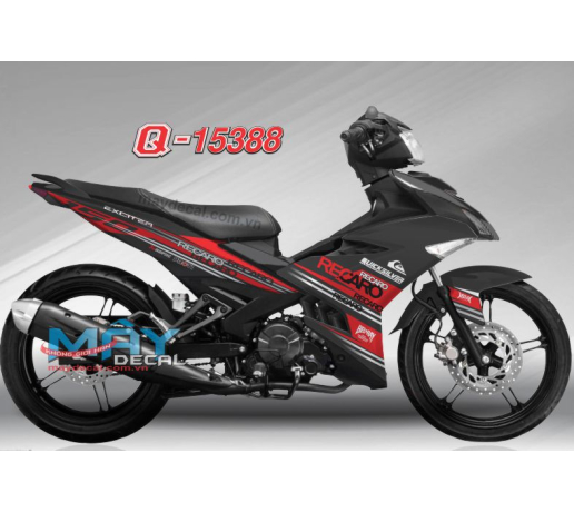 Q 15388 EX 150 RECARO NTN den do logo text chu black red
