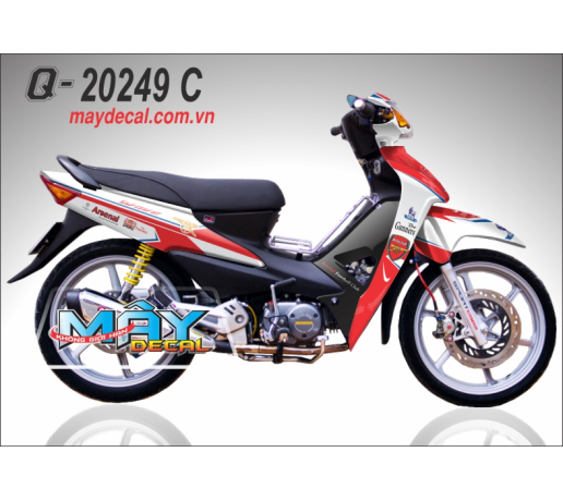 Q 20249 C WAVE @ arsenal logo trang do red white the thao sport bong da banh football cau lac bo clb