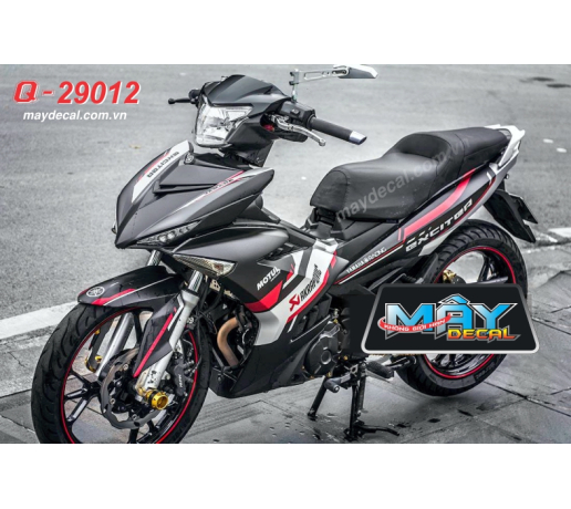 Q 29012 EX 150 46 AKAPOVIC den black trang white do red chi net 