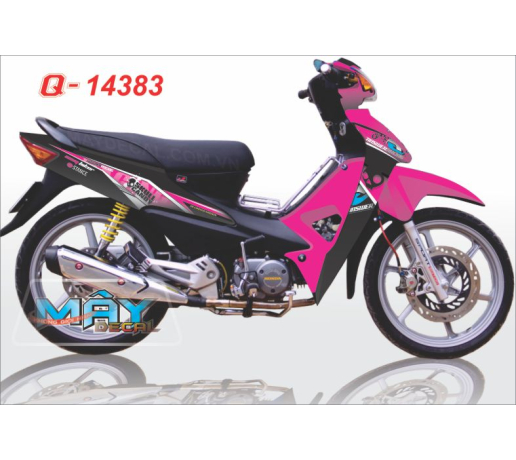 Q 14383 WAVE RS den black hong pink dau lau skull duong net line xuong so