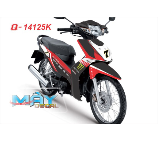 Q 14125 K- WAVE S do trang den red white black monster quy 5speed dau cao