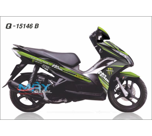 Q 15146 B Air blade den xanh z1000 green la black no fear monster quy dau cao devil fox cao