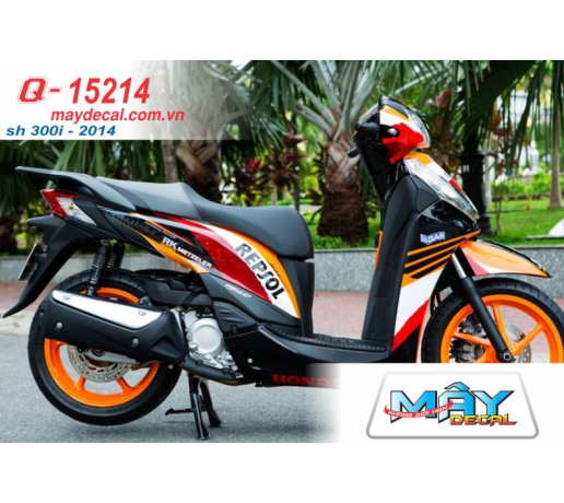 Q 15214 SH repsol duong net trang cam vang yellow white oragne black white den