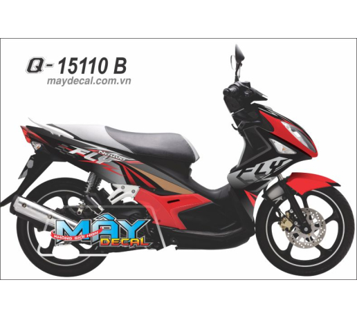 Q 15110 B NOUVO lx fly bay do den xam gray red black line duong net