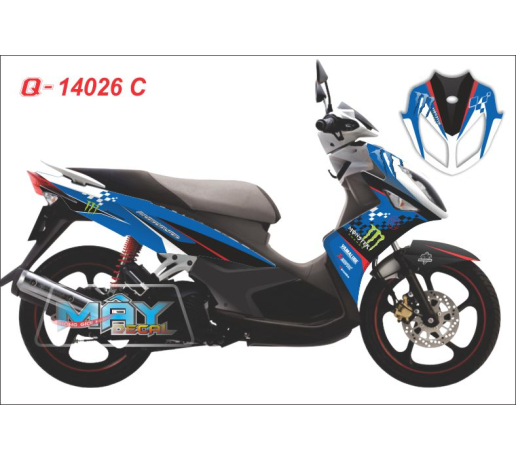 Q 14026 C NOUVO LX xanh gp den blue black monster quy caro