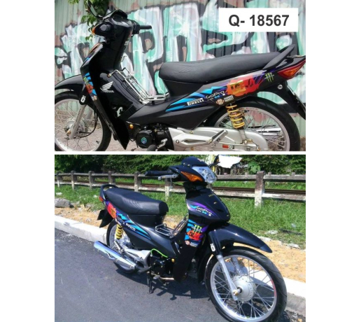Q- 18567 WAVE RS MONKEY DG XANH TIM DO DEN