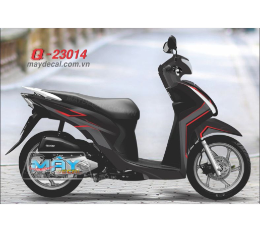Q 23014 Vision 2014 ABMC duong net chi line den black xam gray do red