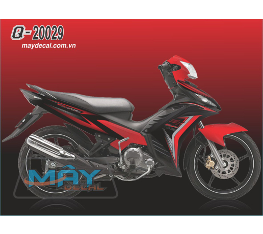 Q 20029 Exciter do den black red xam gray grey duong net line