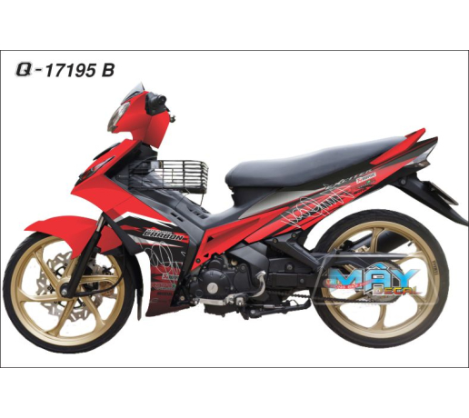 Q 17195 B EXciter chu ki do den black red trang white