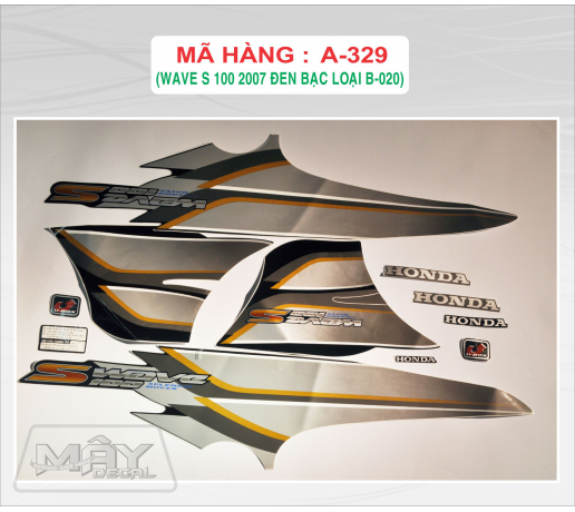 A-329 WAVE S 100 2007 DEN BAC LOAI B-020