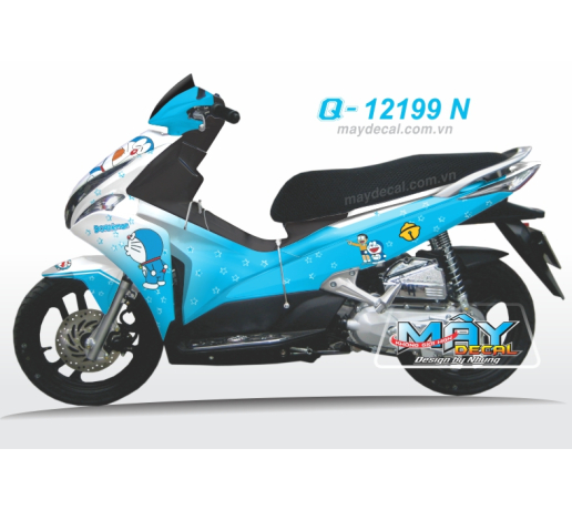 Q 12199 N - AB 2011 XMASK nobita doremon trang xanh duong blue white ngoi sao star chuong