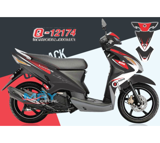 Q 12174 LUVIAS den do trang white black red iveco motul logo