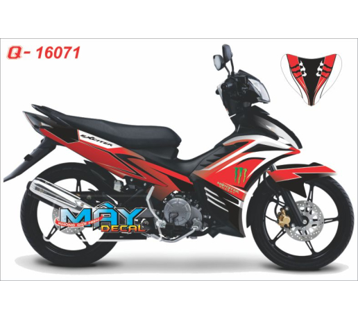 Q 16071 EX 2011 do red trang white black den monster logo dau vet mong tay quy cao