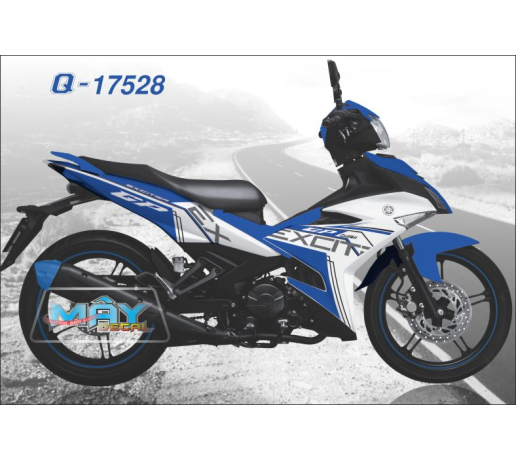 Q 17528 EXCITER 150 trang xanh gp white blue