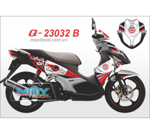 Q 23032 B - Nouvo 4 Red bull Brembo logo trang do den black white bo cung huc nuoc tang luc snap on 