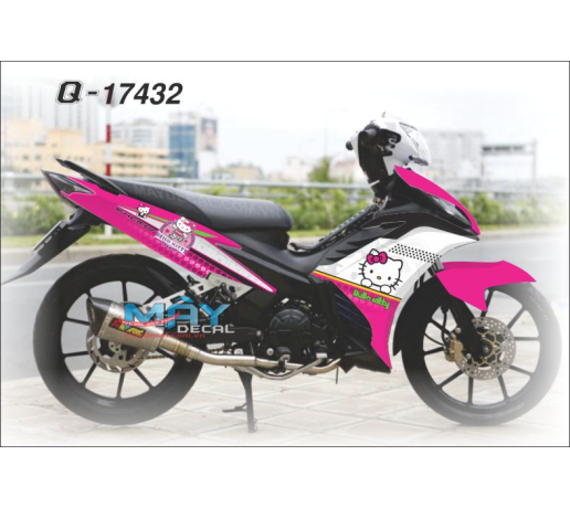 Q 17432 EXCITER 2011 trang hong white pink hello kitty caro hoat hinh catoon
