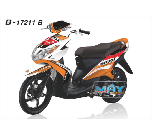 Q 17211 B LUVIAS repsol trang do cam white red organe honda