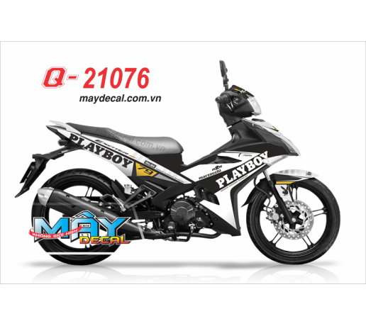 Q 21076 EX 150 trang den black white playboy logo tho rabit