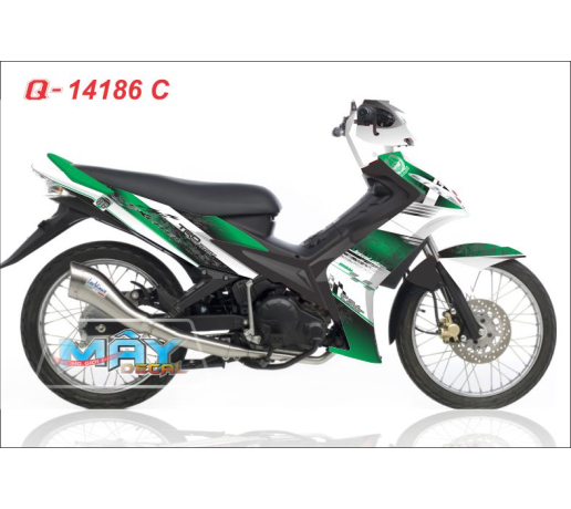 Q 14186 C - Exciter 2010 xanh la trang white green TRD CRG