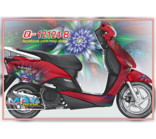 Q 12124 B SCR DO DO den black colorful mau sac so hoa flower red