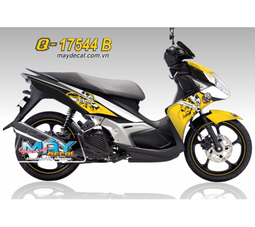 Q 17544 B - Nouvo 5 BEER SU TU TRANG bia vang yellow logo white lion den black
