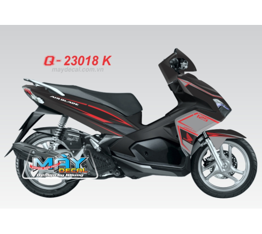 Q 23018 K - AB 2016 chi duong net line den xam do red black gray