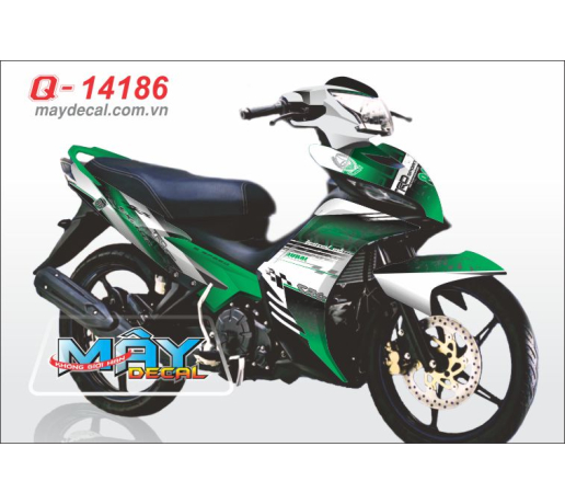 Q 14186 exciter xanh la trang white green TRD CRG