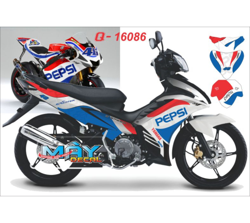 Q 16086 Exciter, xanh trang do, pepsi, blue white red