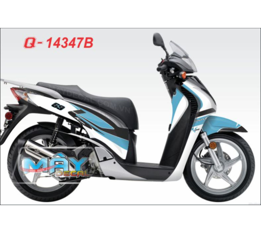 Q 14347 B -SH 2009 sport the thao phoi mau duong ne tline xanh ngoc blue trang white