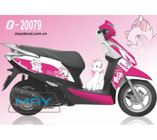 Q 20079 Lead SCR marie meo cat hoat hinh cartoon disney lady trang hong kitty pink white no