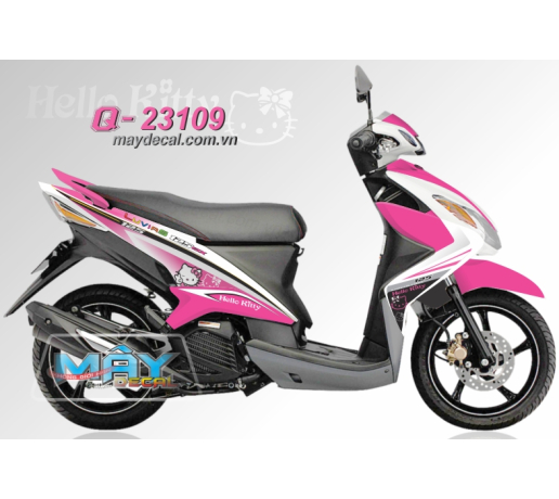 Q 23109 - Luvias Kitty hong pink 7 mau color 125 trang white den black line 