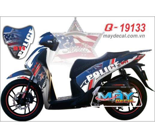 Q 19133 - SH 2012 VN - Police xanh duong dam blue co my duong net line canh sat cs