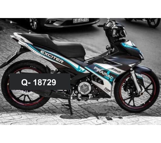 Q- 18729 EXCITER 150 PRAMAC TRANG DEN XANH