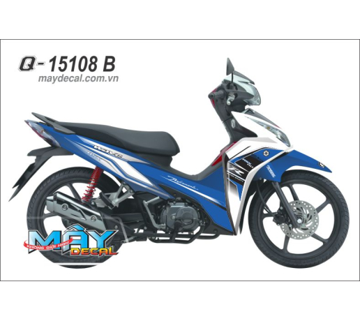 Q 15108 B WAVE RSX 110 xanh gp trang, R super, yamaha, blue white, dan xe trang tri decal